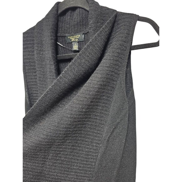 Cashmere Charter Club Luxury Womens Small Sleeveless Long Open Vest Sweater - Picture 13 of 16